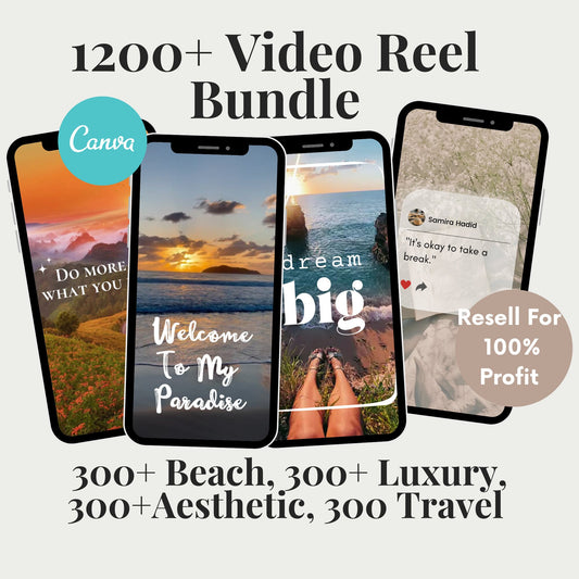 1200+ Viral Video Clips Bundle Aesthetic Beach Travel Luxury Rich Lifestyle Cars, Plane, TikTok, Instagram, YouTube Shorts  Instant Download