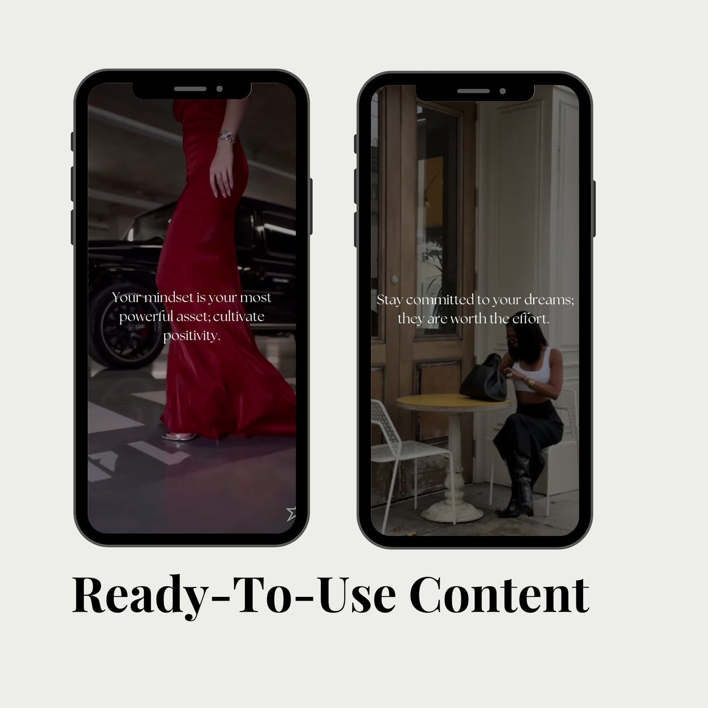 100 Motivational Quotes Faceless Women Reels, Videos Instagram, TikTok, Canva template PLR Master Resell Rights, Digital Marketing Video