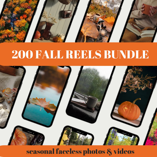 Autumn PLR Bundle Faceless Reels, Photos & Seasonal Videos for Instagram, TikTok | Master Resell Rights Included