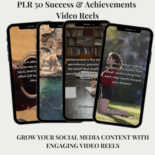 PLR Success And Achievement Video Reels  TikTok PLR | MRR Master Resell Rights, law of attraction, mindset, love yourself, happiness