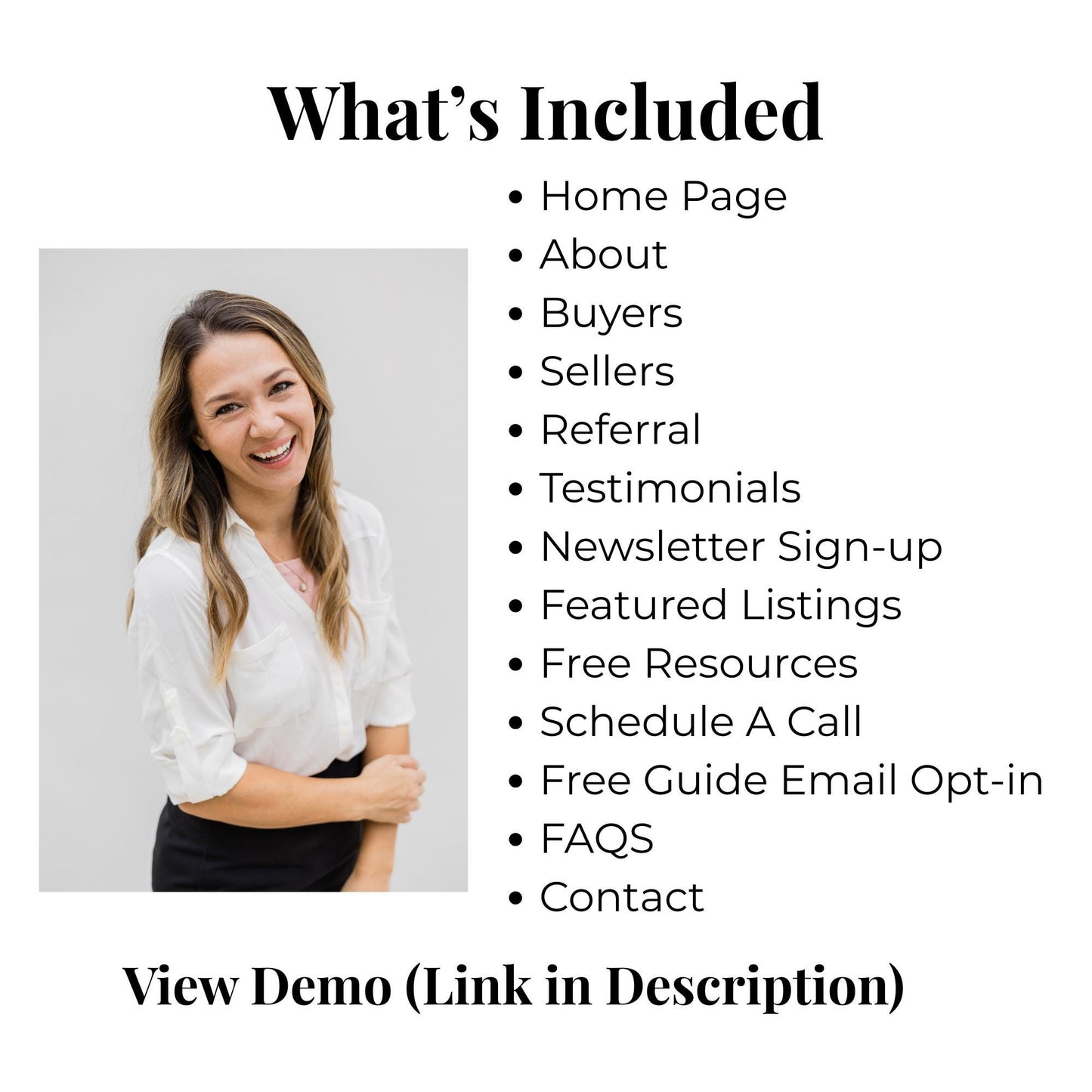 Modern Real Estate Canva Website Template, Landing Page, Lead Magnet, Real Estate Agent Website Template, Home Buyer Guide, Home Seller Page