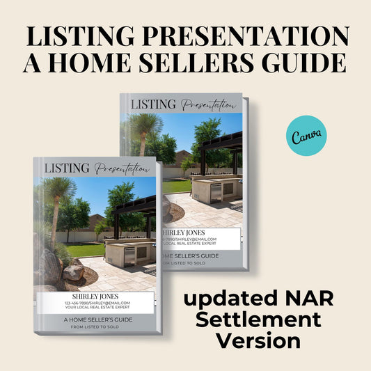 Open House Listing Presentation 43 Pages Template, NAR Settlement Real Estate Agent, Real Estate Canva Template, Listing Brochure,