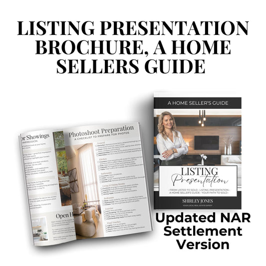 Listing Presentation 43 Pages Template, NAR Settlement Real Estate Marketing, Real Estate Canva Template, Listing Brochure, Sellers Guide