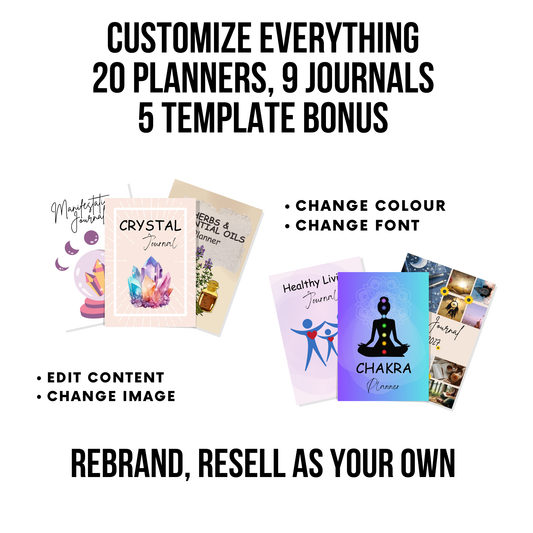 DONE-FOR-YOU Planner & Journal BUNDLE with PLR/Resell License