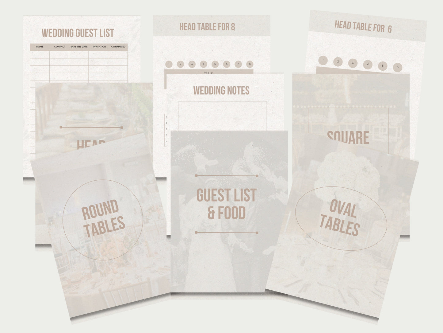 PLR Wedding Seating Plan, digital editable in canva, 80 pages wedding seating plan