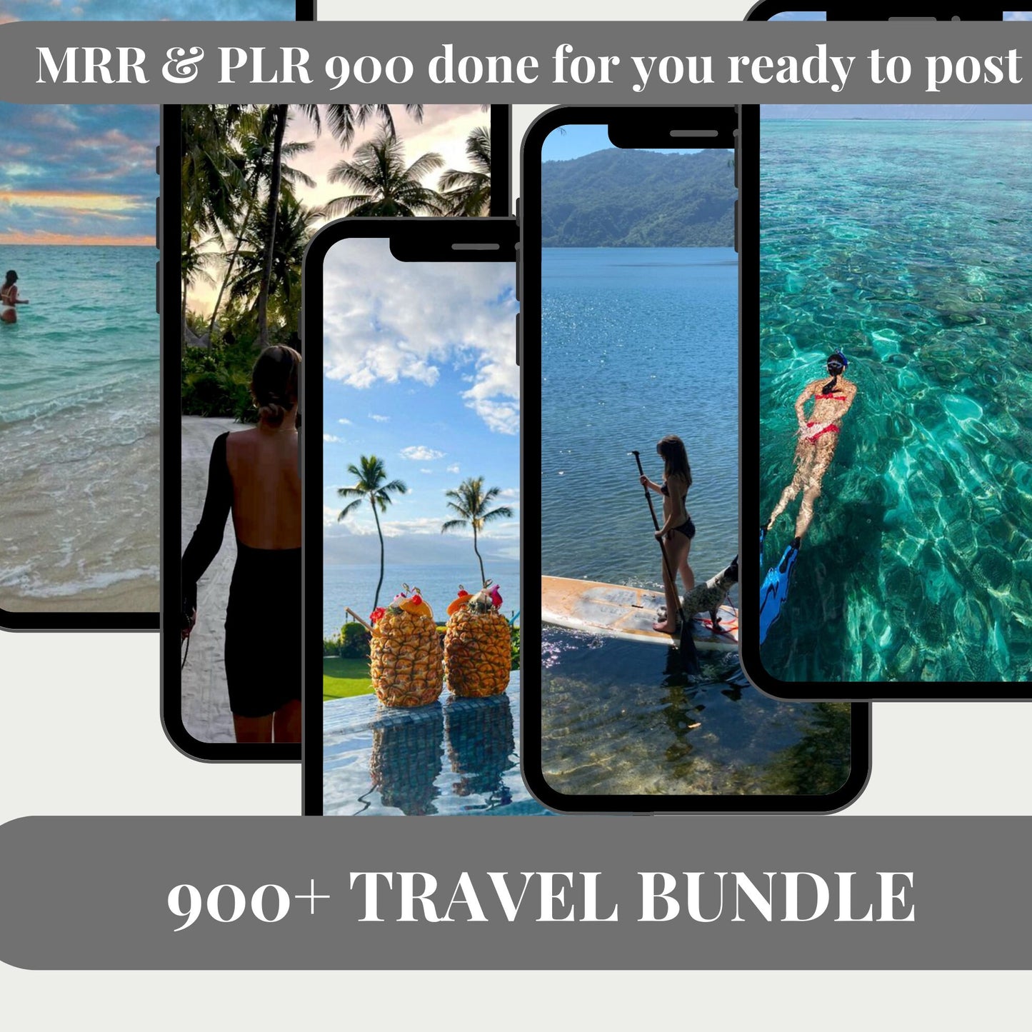 900 Faceless Travel Video Reels Bundle Vacation Videos, TikTok PLR | MRR Master Resell Rights Done For You Content