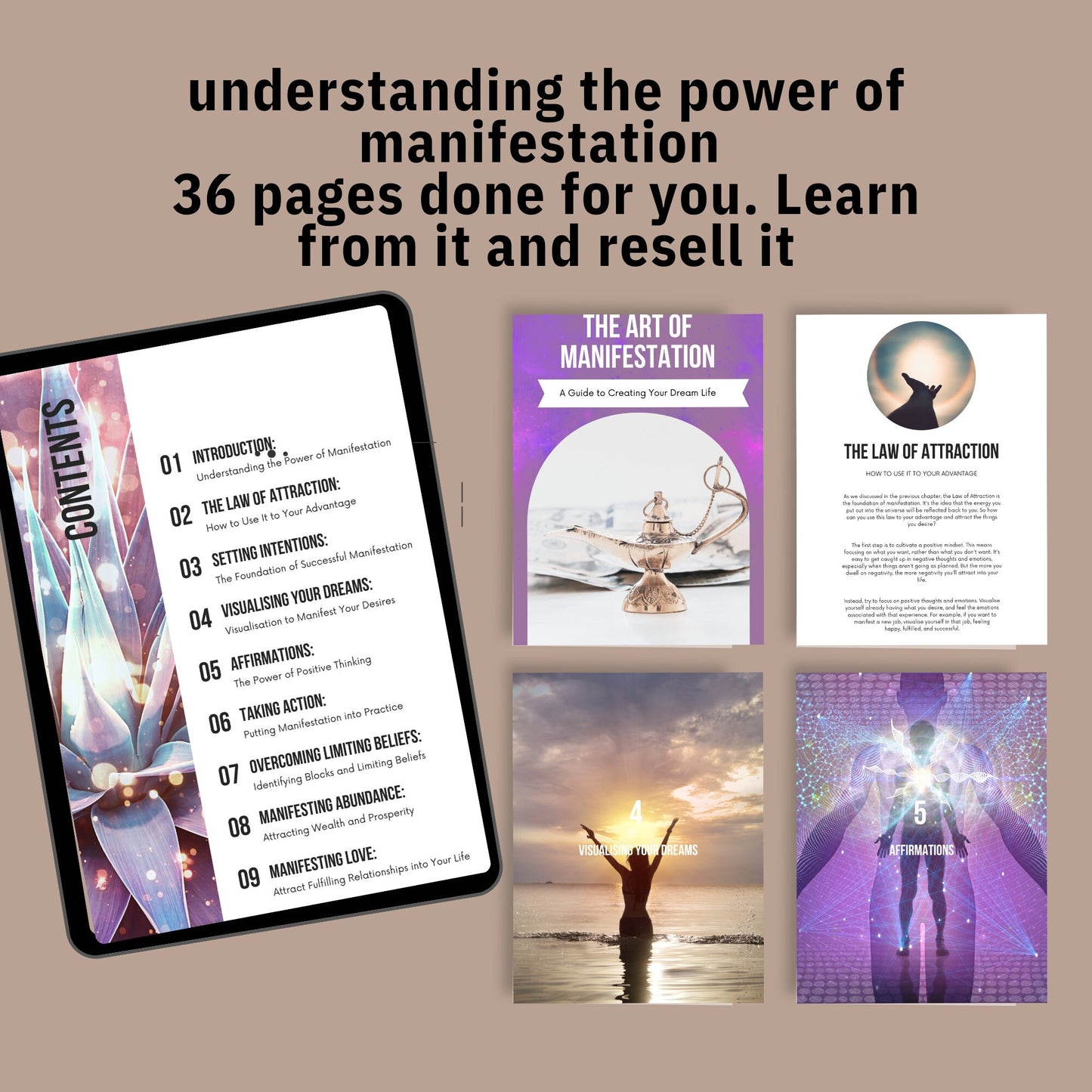 Law of attraction, The Art of Manifestation eBook'  Discover the secrets to achieving your dreams and transforming your life, done for you