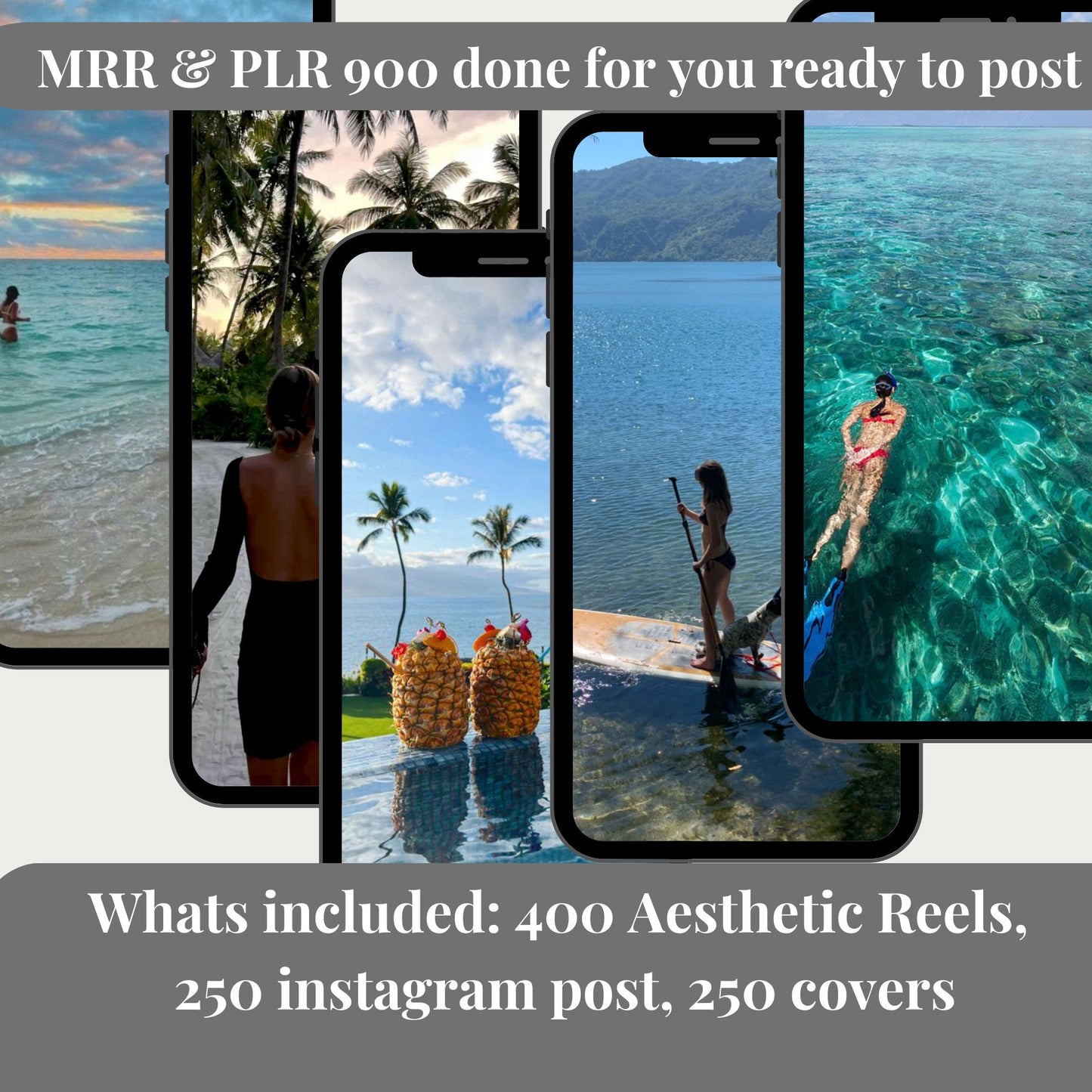 900 Faceless Travel Video Reels Bundle Vacation Videos, TikTok PLR | MRR Master Resell Rights Done For You Content