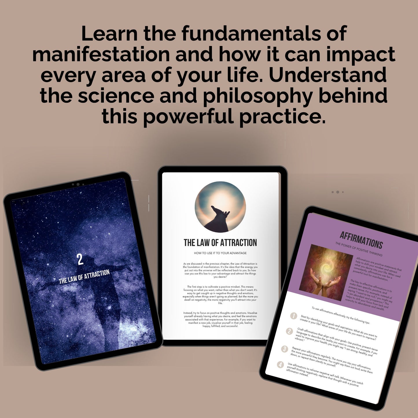Law of attraction, The Art of Manifestation eBook'  Discover the secrets to achieving your dreams and transforming your life, done for you