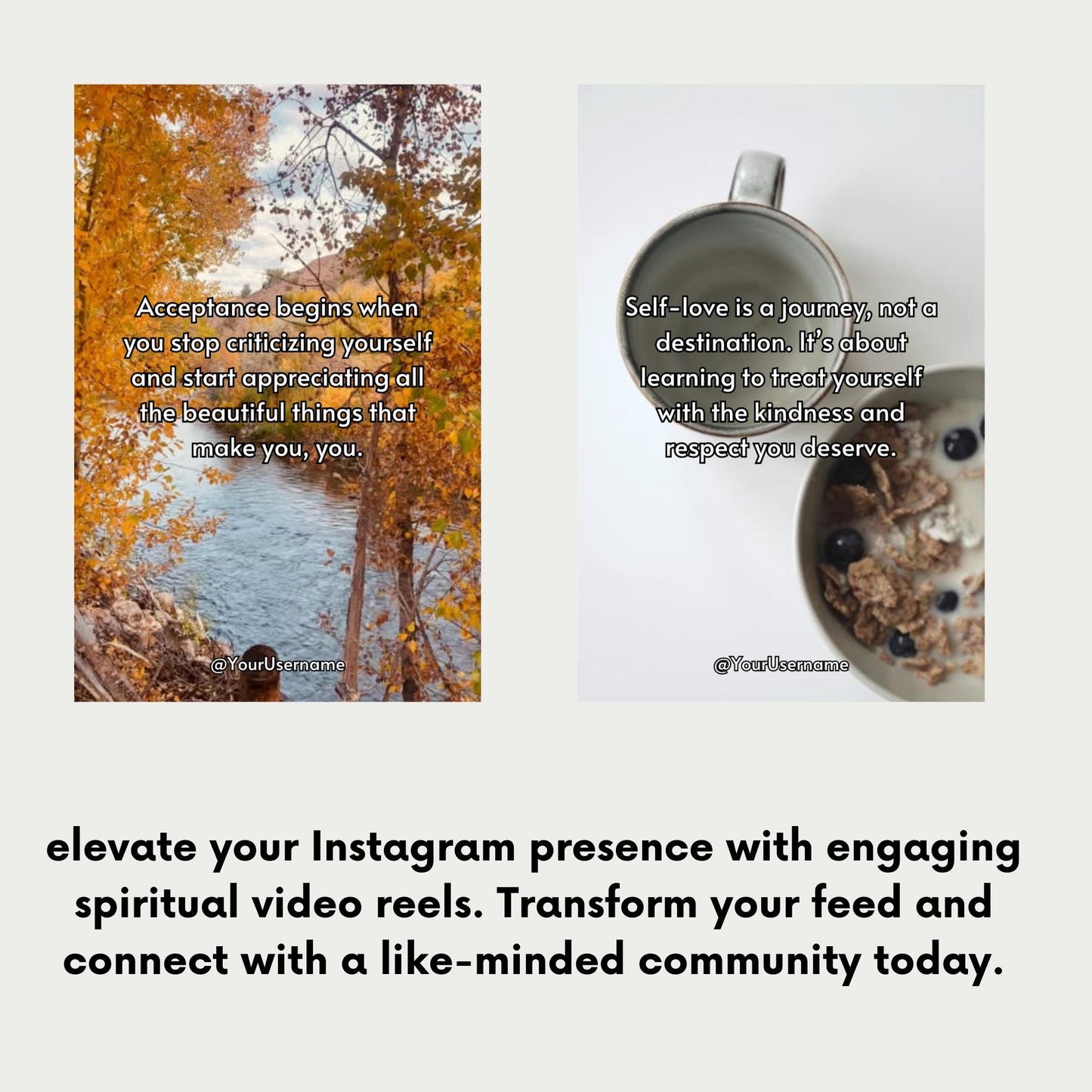Self-Love & Acceptance Video Reels for TikTok | PLR with MRR for Personal Growth, Mindset, Mindfulness Coaches | Instant Digital Download