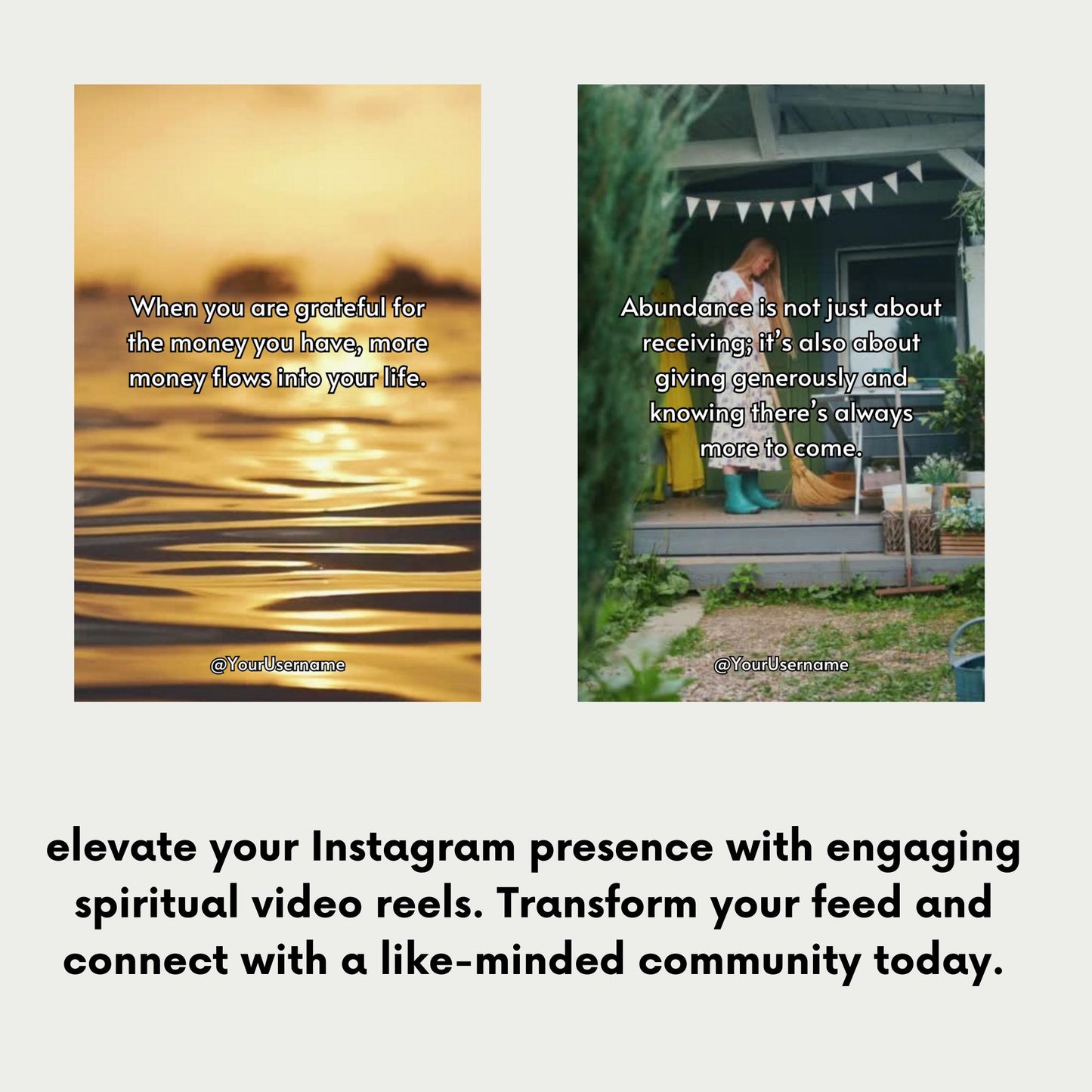 PLR 50 Self Money and Abundance Video Reels TikTok PLR | MRR Master Resell Rights, gratitude, manifest, wealth, prosperity, energy, success