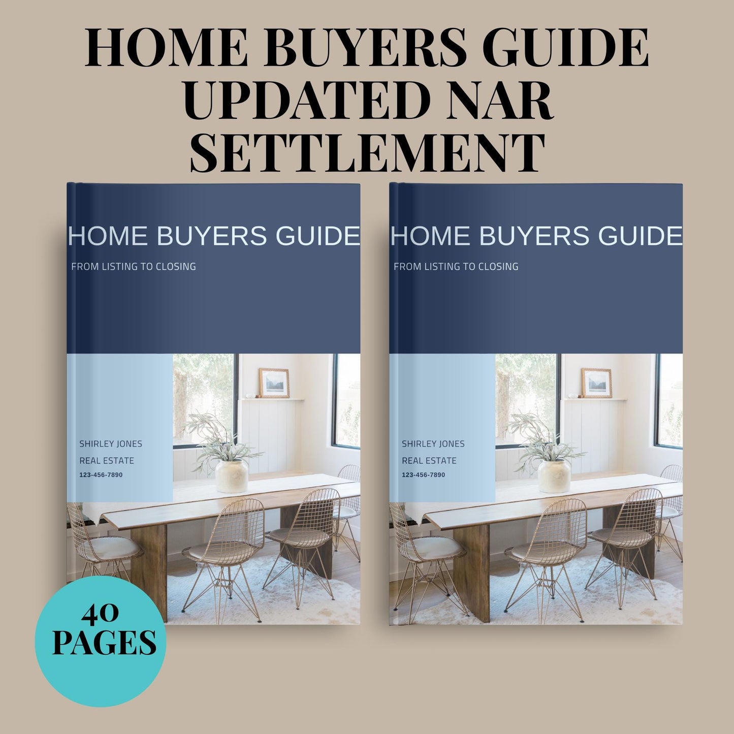 Realtor Buyer Guide, Home Buyers Guide Template, Home Buyers Process, Updated NAR Settlement, Real Estate Agent Marketing, Canva Edit