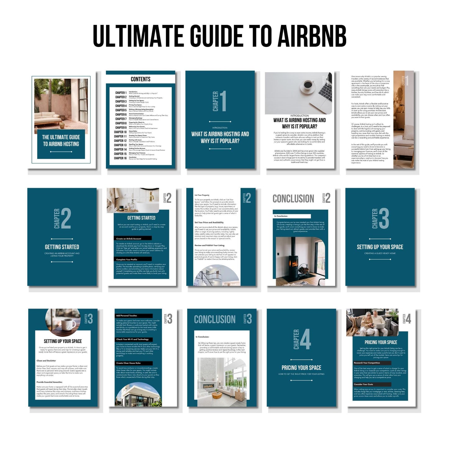 Airbnb Bundle Pack Template Guide to Airbnb, 20 Airbnb Printable signs Host Welcome Pack Host Checklist manage your Airbnb remotely