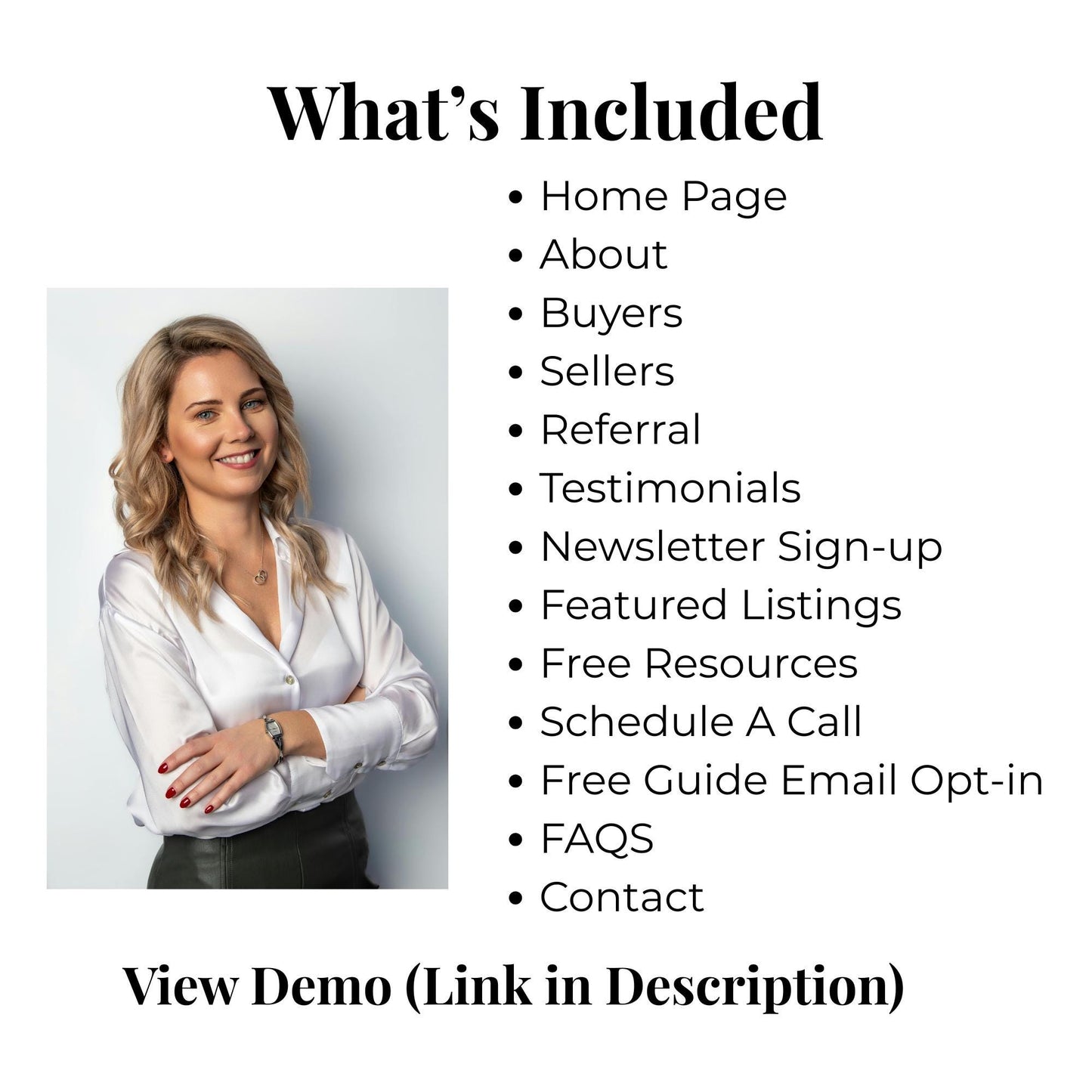 Real Estate Canva Green Website Template Featured Listing, Landing Page, Lead Magnet, Real Estate Agent Website Template, Instagram
