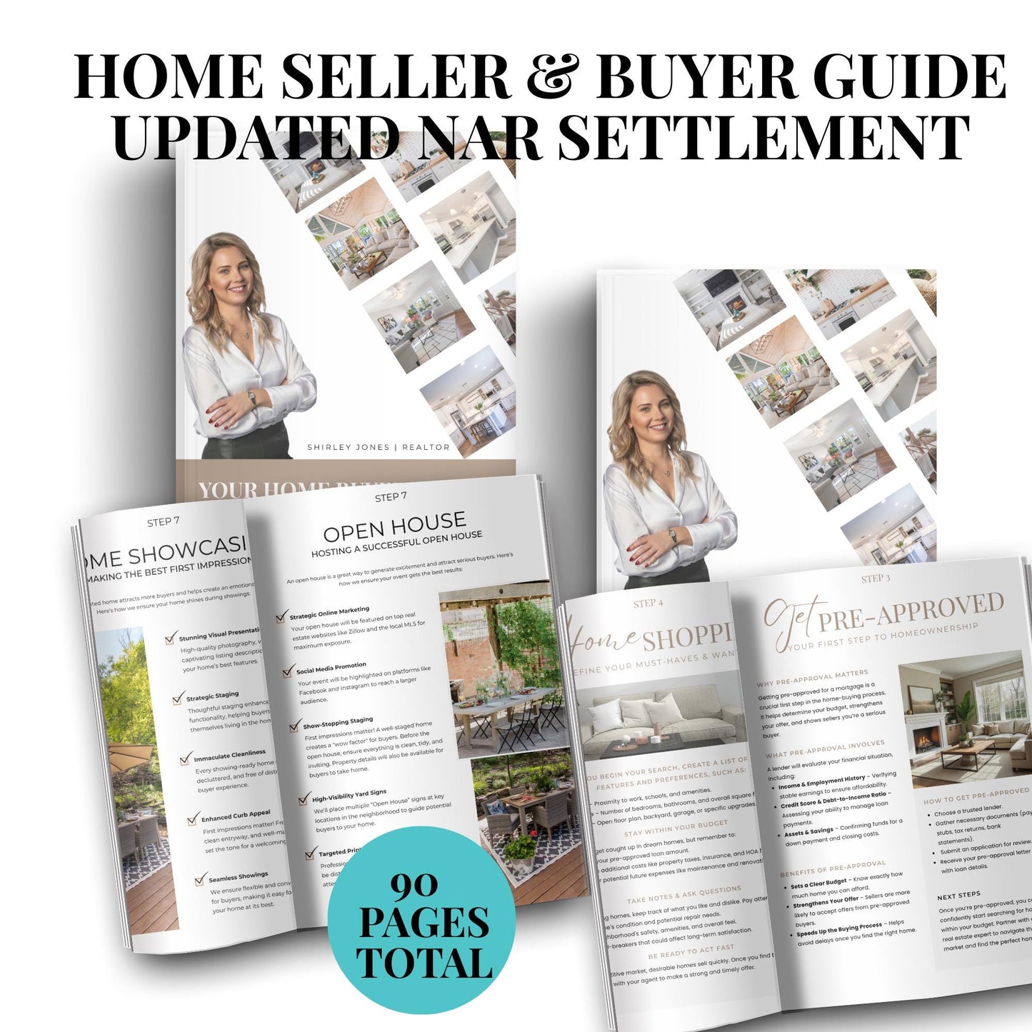 Home Buyer And Seller Guide Template Updated With Nar Settlement, Real Estate Marketing, Home Seller Process, Listing Presentation