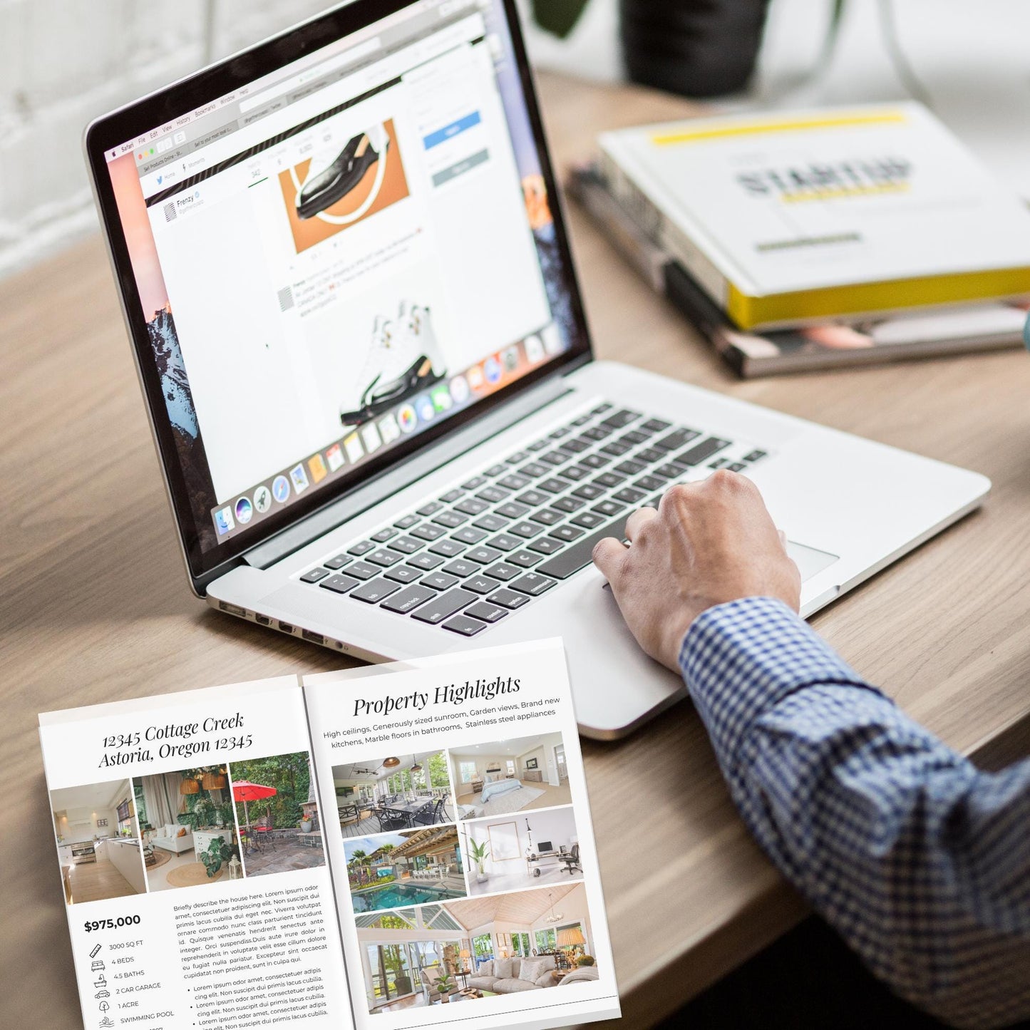 Your Invited Open House Newsletter Listing Template, Real Estate Property Listing Presentation Editable Template, Canva Editable