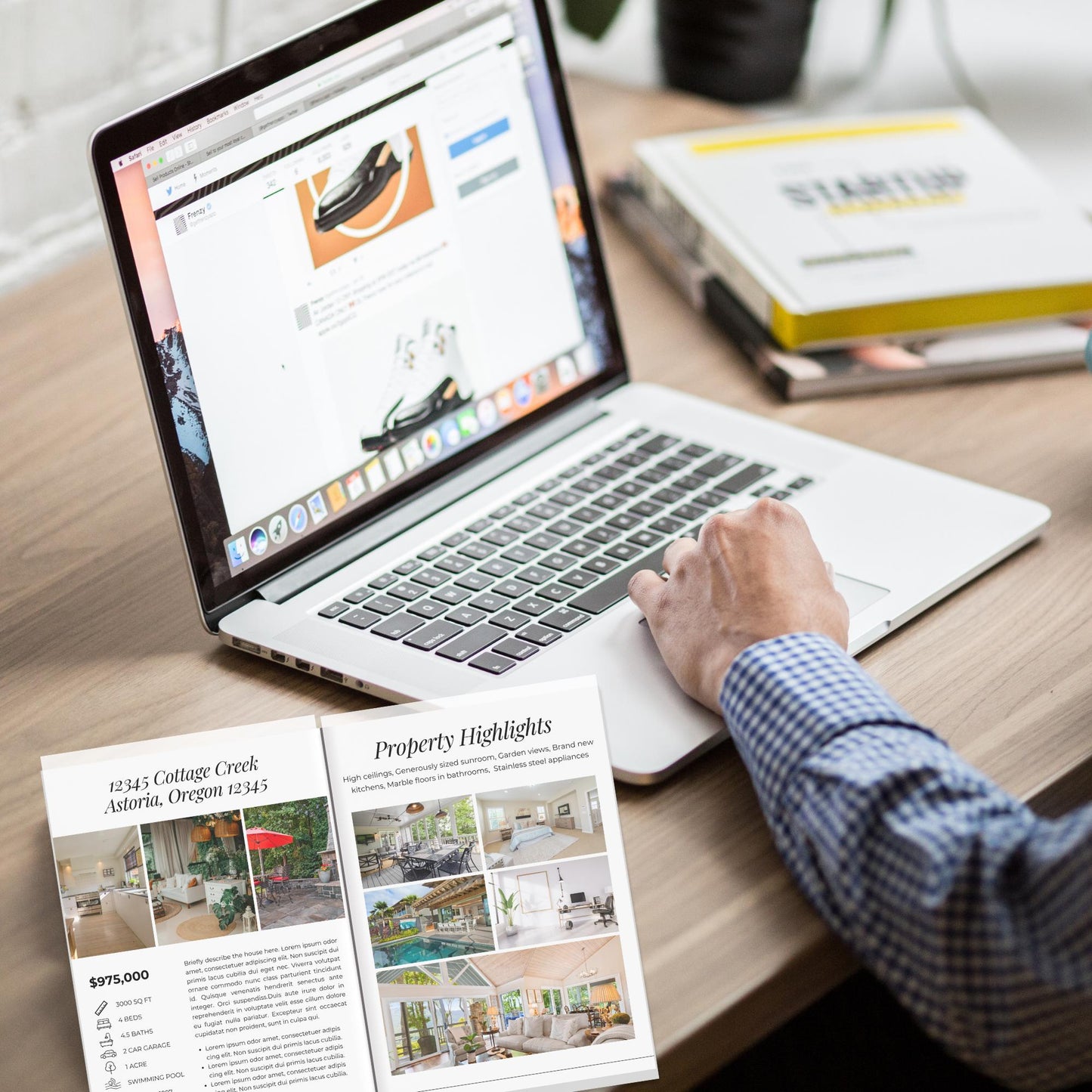Open House Your Invited Newsletter Listing Template, Real Estate Property Listing Presentation Editable Template, Canva Editable
