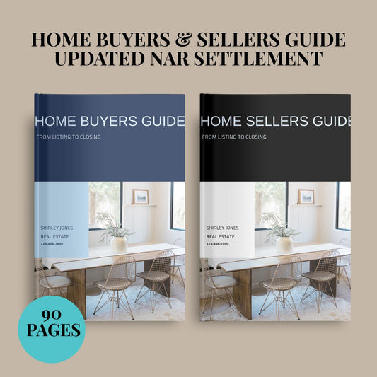 Buyer And Seller Home Guide Template Updated With Nar Settlement, Real Estate Marketing, Home Seller Buyer Process, Listing Presentation