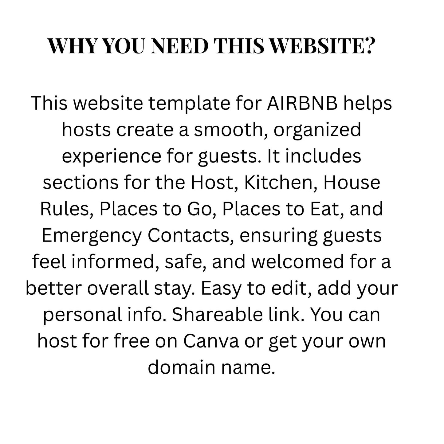 Airbnb Website Welcome To Vegas Template For host, rentals and property managers, includes: things to do, places to eat, house rules, VRBO