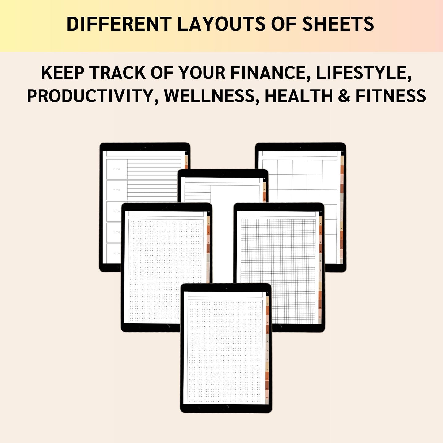 Digital Notebook Planner Hyperlinked GoodNotes Template | Reusable Blank Pages, To-Do Lists, Habit Tracker, Aesthetic PDF for iPad & Tablet"